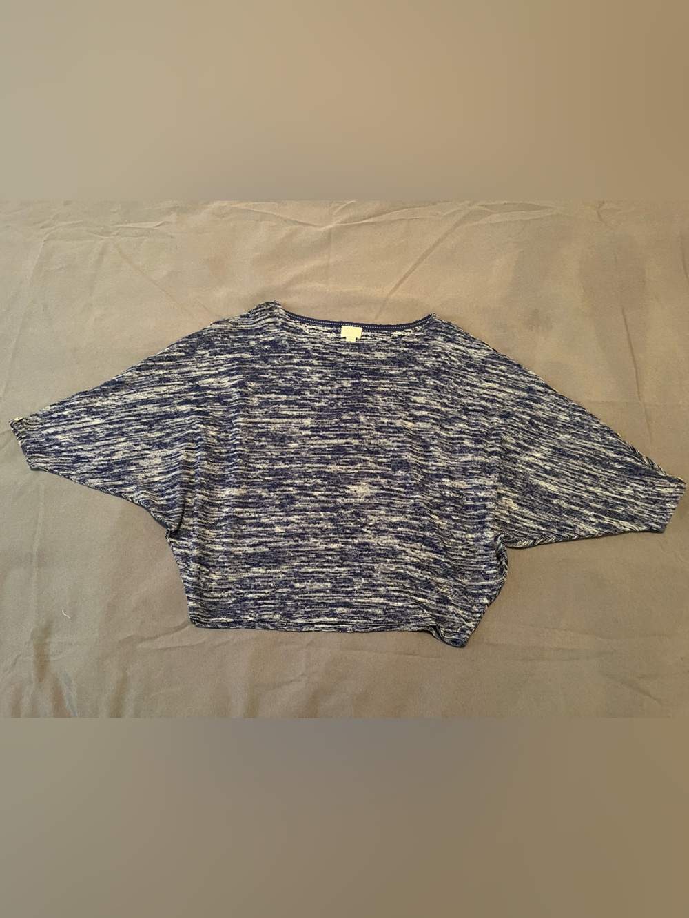 Anthropologie Blue Marled Crewneck Sweater